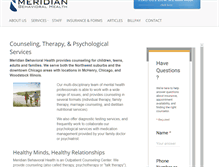 Tablet Screenshot of meridianbehavioralhealth.com